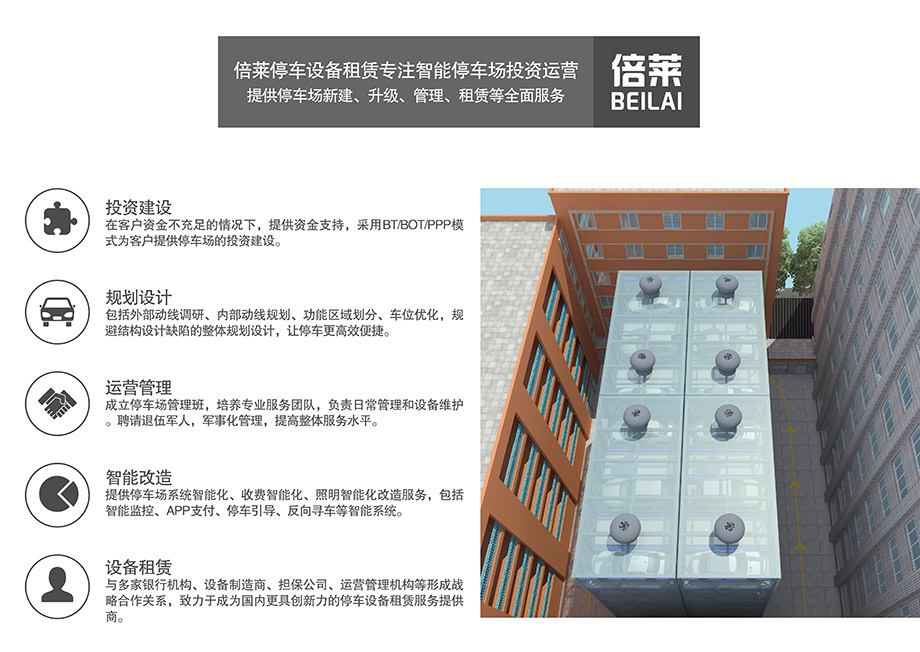 重慶昆明倍萊立體車庫租賃專注立體智慧停車場投資運(yùn)營