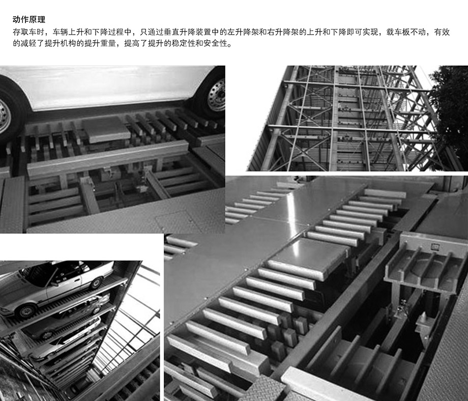 重慶昆明PSH梳齒交換升降橫移機械立體停車位設備動作原理