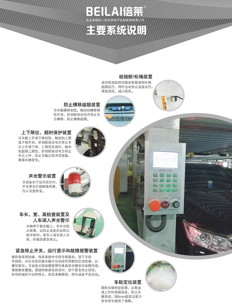 重慶昆明負一正二地坑PSH3D1三層升降橫移機械立體停車位設備主要系統說明