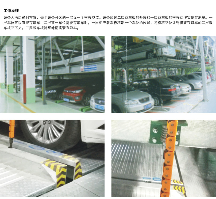 重慶昆明PSH2二層升降橫移機械立體停車位設備工作原理